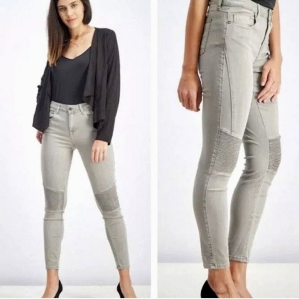 Pistola Audrey Moto Detail Skinny Jean 
Pants in Woodrose Size 28
